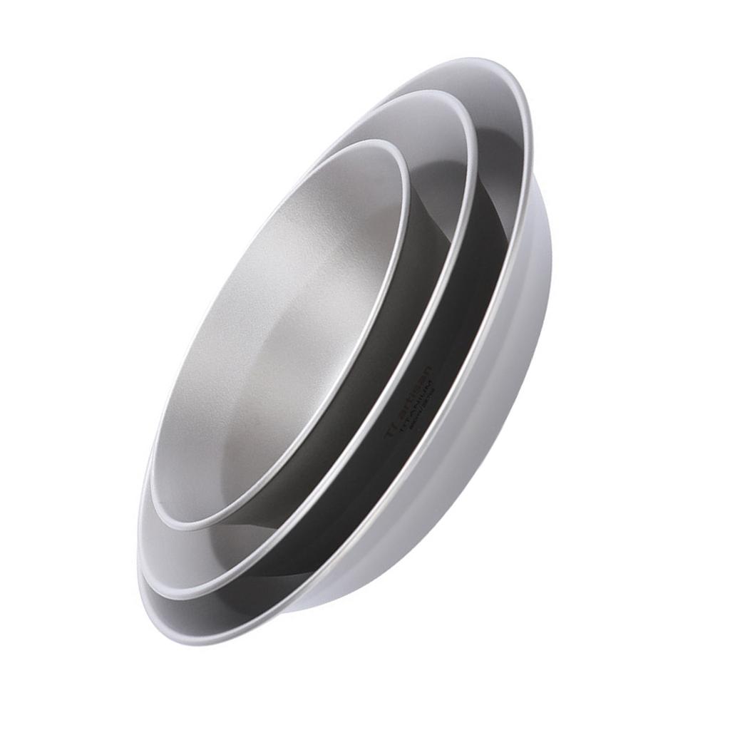 Hochintensive Campingteller, tragbares Metallgeschirr, Suppenschüssel, Geschirr mit Netztasche, ultraleicht