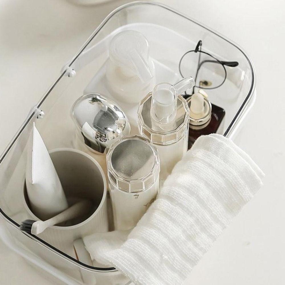 With Transparent Handles Bathroom Storage Basket Portable Swim Basket Fashion Organizing Basket
