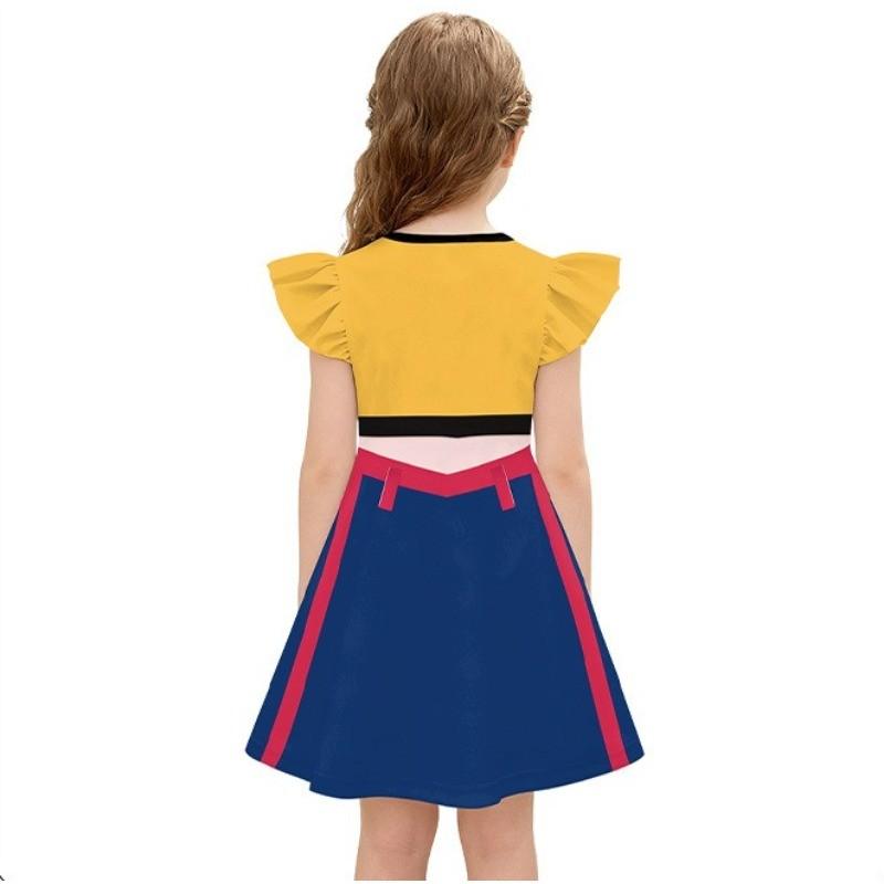 Dětské Dívčí Anime Kreslené 3D Digitálně Tištěné Šaty Halloweenské Cosplay Kostýmy