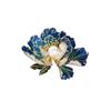 Freshwater Pearl Peony Corsage Brooch High-End Women'S Versatile High-End Sense Pin Anti-Light Personalized Clothing Accessories