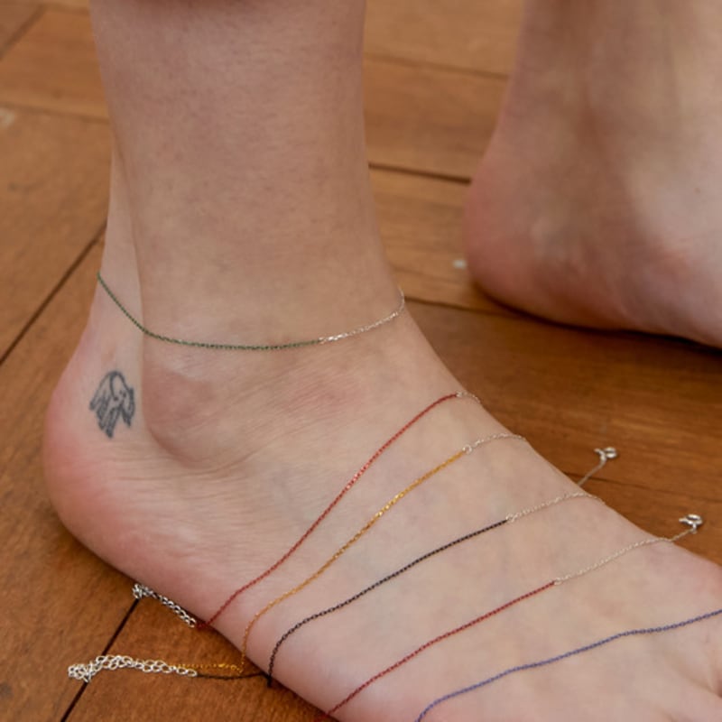 

L U I R E color chain anklet yellow