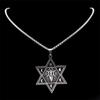 Wicca Triple Moon Goddess Crescent Necklace Stainless Steel Occult Moon Phases Hexagram Necklace Witch Amulet Jewelry collar