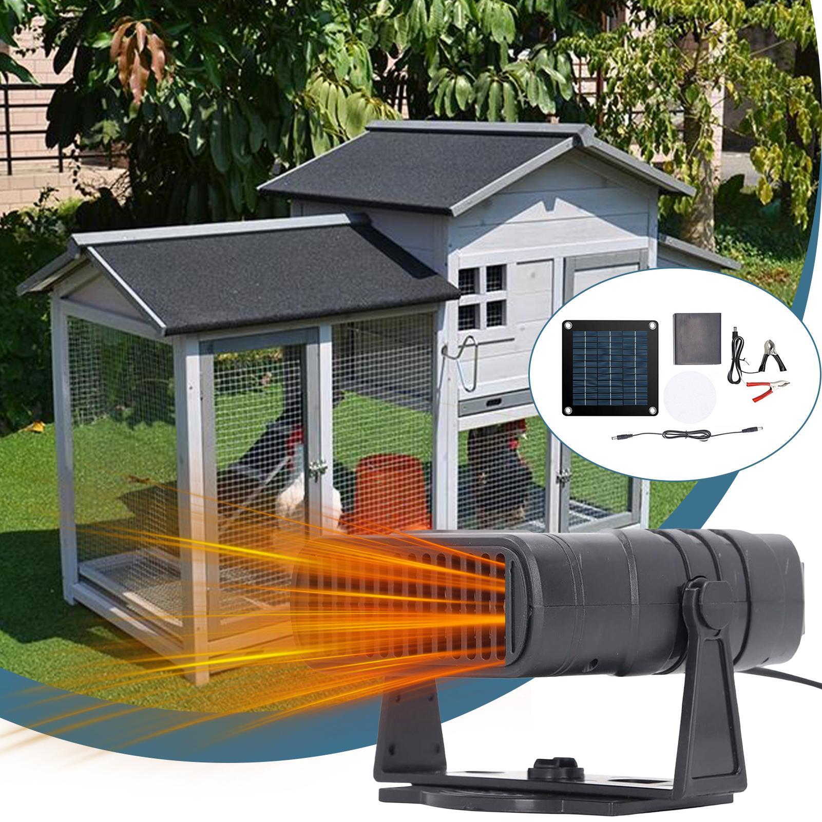 Solar Powered Chicken Coop Heater 20W Fast Heating Overheating Protection Warmer Chicken Coop Solar Heater For Winter For Home