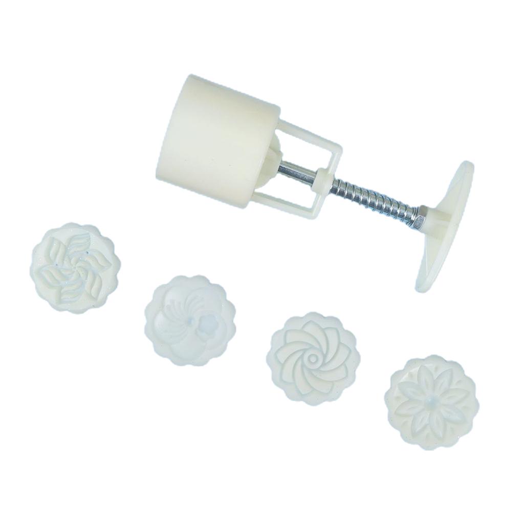 Mooncake Stamps DIY Mooncake Molds Plastic Mooncake Tool Hand Pressure Plastic Material Baking Accessories for Kitchen