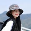 Fisherman Hat Sunshade Women's Foldableembroider Outdoor Fisherman Hat Outdoor Hiking Hat Sun Hat Men's Large Eaves