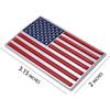 3D American Flag Metal Car Sticker, 3.15" X 2" USA Flag Decal, Zinc Alloy Emblem For Truck, Car, Motocycle, Boat (Original)
