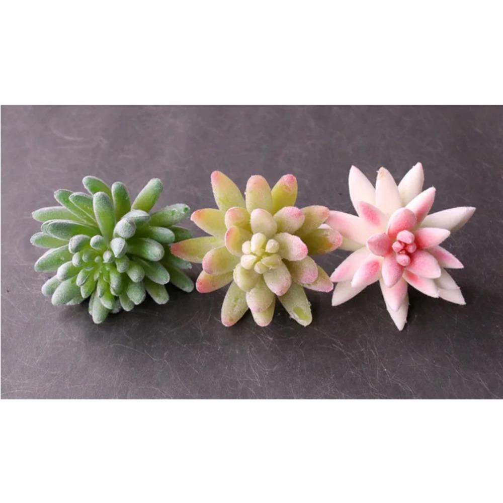 Konstgjorda Suckulenter Växter Vit Rosa Grön Plast Falska Växter Landskap Bonsai plantas artificiales Hem Trädgård Dekoration