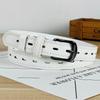 Pu Womens Leather Belt With Double Line And Hollow Design For Jeans Work And