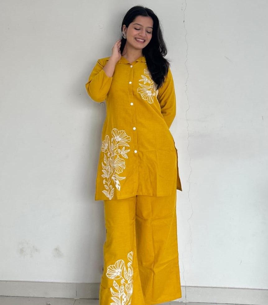 Indian Women Designer Kurta Pant Cord Set Bollywood Top Tunic Kurti Pure Cotton Dress