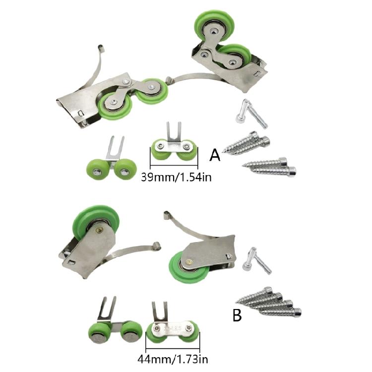 Nylon Wardrobe Rollers Sliding Door Rollers Cabinet Door Gliders set for Smooth & Quiet  Door Operate In Homes Or Office