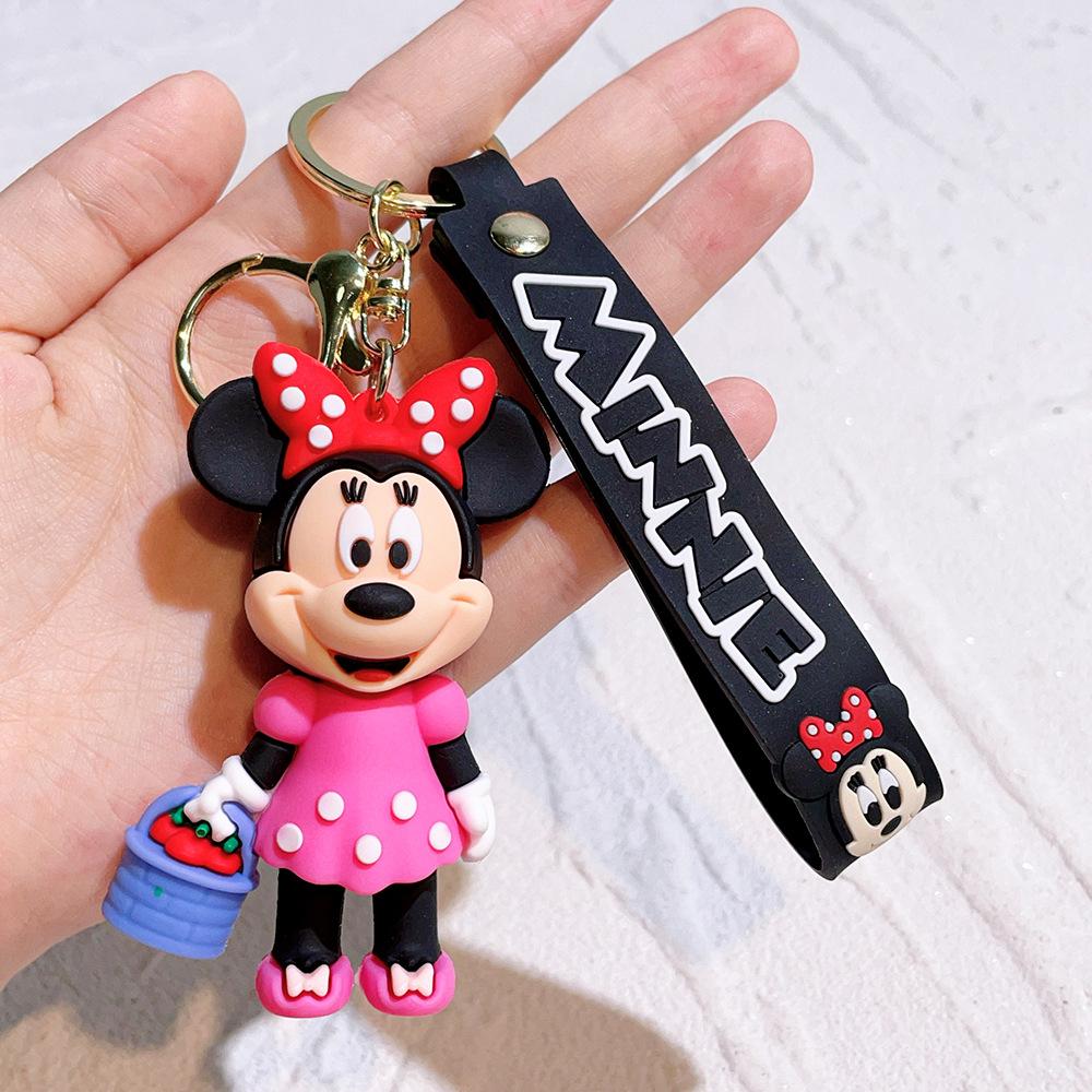 

Disney Mickey Minnie PVC Keychain Doll Couple Car Key Chain Pendant Hanging Ornaments Wedding Gifts
