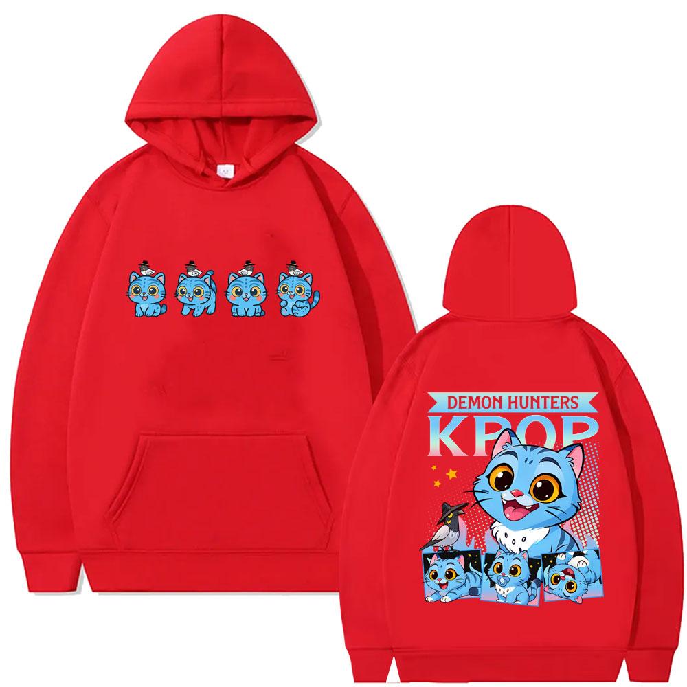 Kpop Dämonenjäger Dämlicher Tiger Hoodie Männlich Männer Frauen Mode Teenager Trend Übergroßes Sweatshirt Männlich Fleece Hoodies