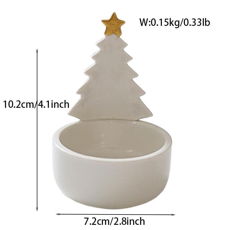 Ceramic Christmas Candle Holder for Holiday Decor Tealight Candle Stand Christmas 2025 News Decoration