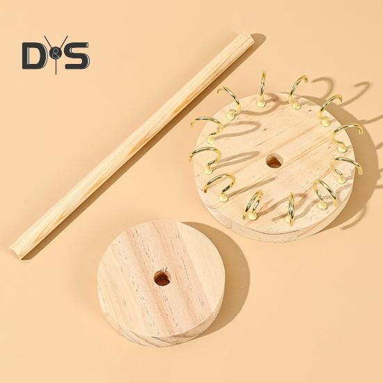 Stojan na náhrdelníky Organizér na šperky s háčky Dřevěná základna Organizér na čelenky Stojan pro vystavení pro dívky Náhrdelníky Náramky