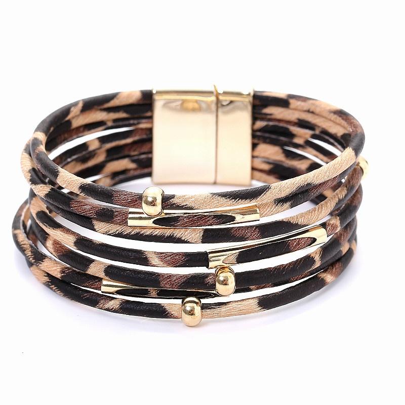 Fashion Women Multilayer Leather Magnet Bangle Wrap Cuff Charm Bracelet Jewelry Fashion Women Multilayer Leather Magnet Bangle Wrap Cuff Charm Bracelet Jewelry
