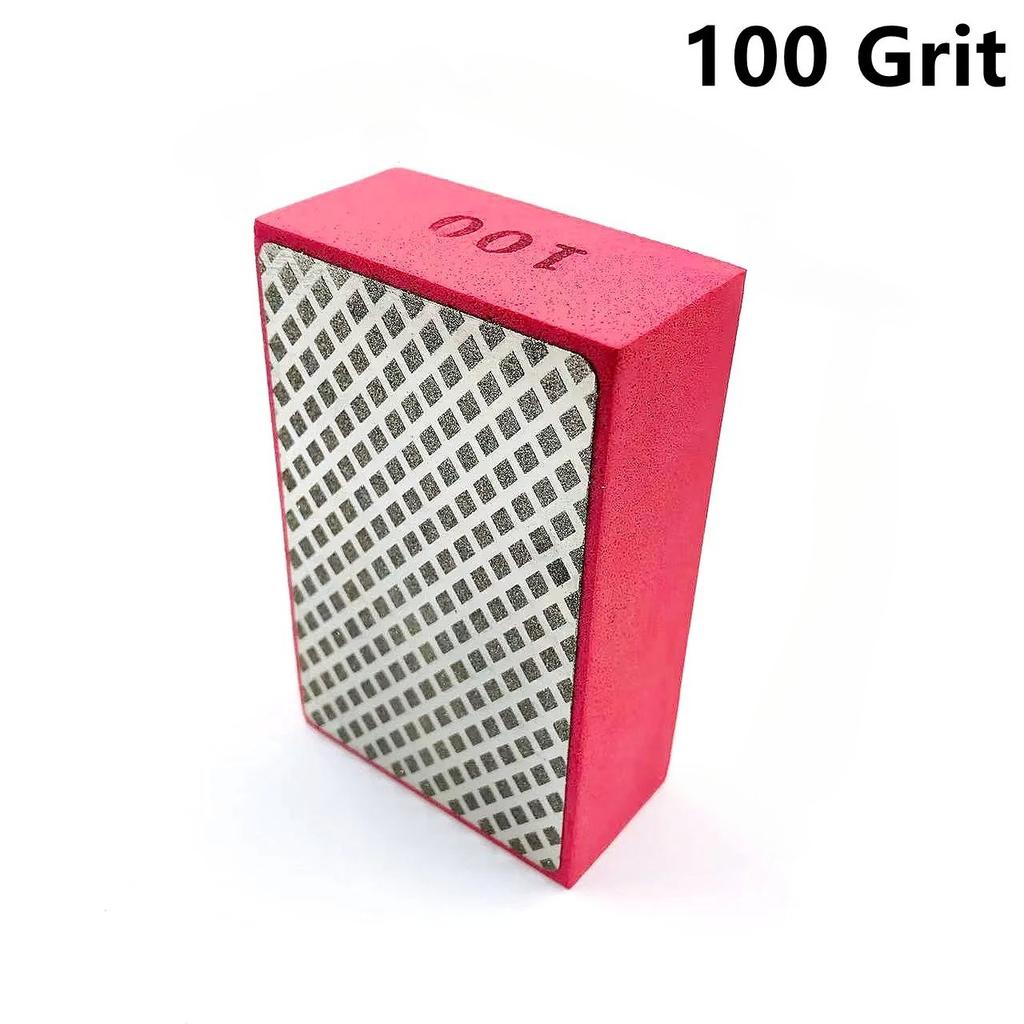 2pcs Diamond Hand Polishing Pads 93mmx58mm Tile Glass Abrasive Grinding Block Pad Stone Marble Ceramic Abrasive Sanding Disc