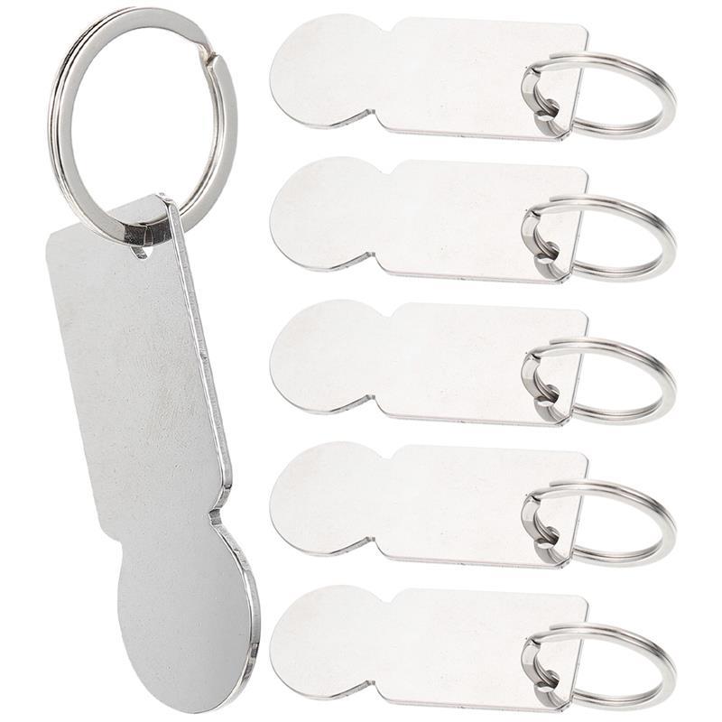 8pcs Key Ring Metal Shopping Trolley Tokens Convenient Trolley Tokens Trolley Tokens Keyring Shopping Cart Token Solver