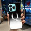 Lucky Letter Jelly Color Simple Phone Case For ZTE Blade A75 4G Soft Black Case ZTE Blade A75 4G Anti-scratch Cover