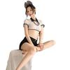Sexy Underwear Hot Tight Skirt Hollowed Out Cute Sexy Short Skirt Split Ice Silk Transparent Maid Uniform