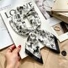 Spring and Autumn thin flight attendant occupation small scarf headscarf small square scarf female foreign style literary Korean versatile cartoon sil