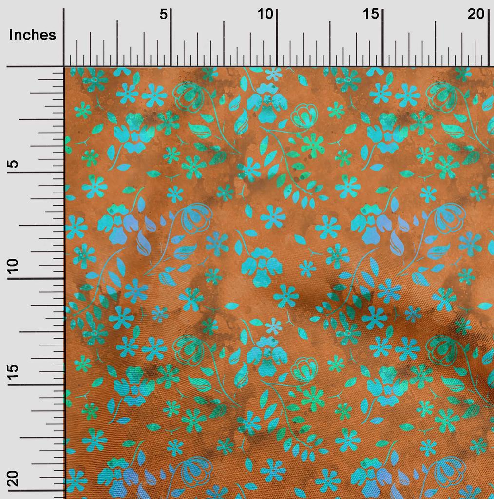 oneOone Cotton Flex Brown Fabric Batik Sewing Fabric By The Yard Printed Diy Clothing Sewing Supplies 40 Inch Wide -