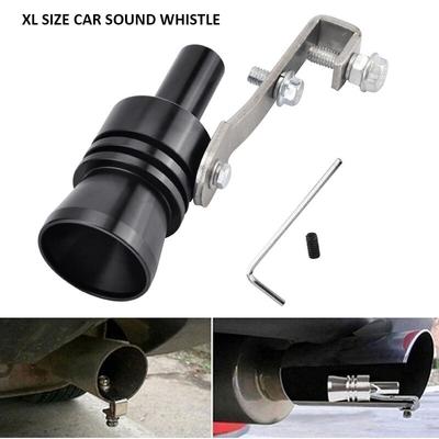 XL Size Black Turbo Sound Whistle for Vehicle Refit Device Exhaust Pipe Car Turbmuffler Universal Sound Simulator