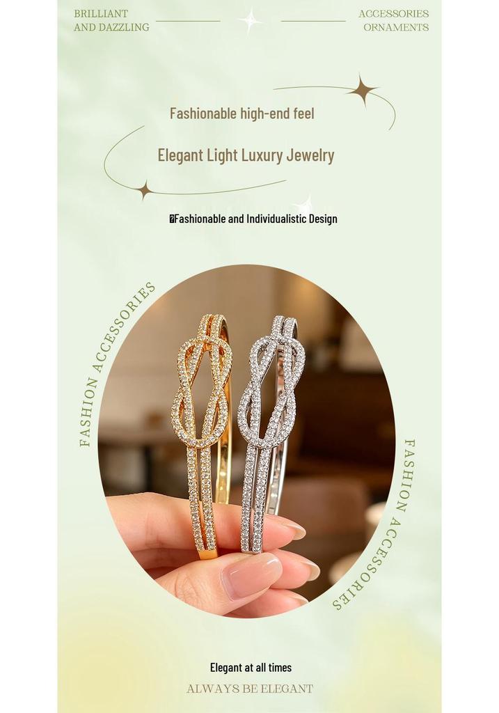 Elegant Handmade Jewelry: Lively Hollow Cross Bracelet with Rhinestones and Cubic Zirconia, Gold-Plated, Stainless Steel, Non-Fading.