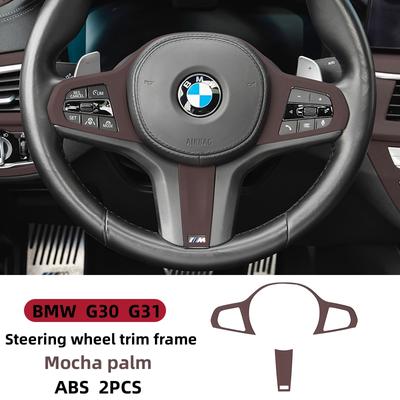 Para BMW serie 5 G30 G31 Botón de volante marco decorativo decoración interior modificación Decoración