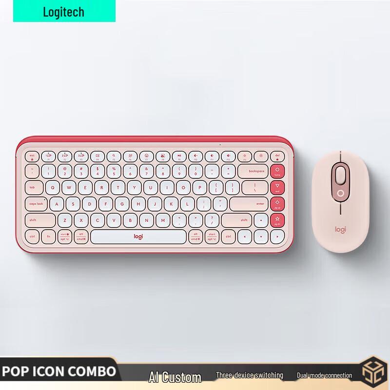 Logitech POP ICON COMBO Wireless Bluetooth Keyboard & Mouse Set