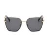 Oversized Sunglasses For Women Cat Eye Gradient  Eyewear Vintage Alloy Frame Rivet Cateye Sun Glasses Female Elegant Shades