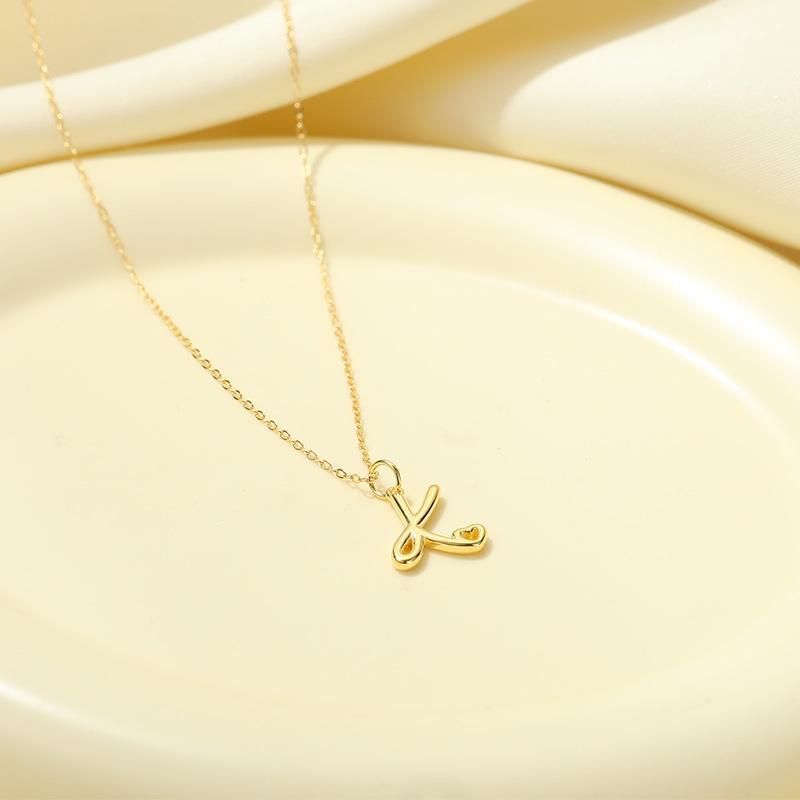 Banyan Tree S925 Silver English Letter Pendant Necklace - Simple, Elegant Style for Mother's Day