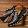 2023 Men's Black Versatile British Style Leather Shoes - Soft Sole, Casual & Formal Business Footwear