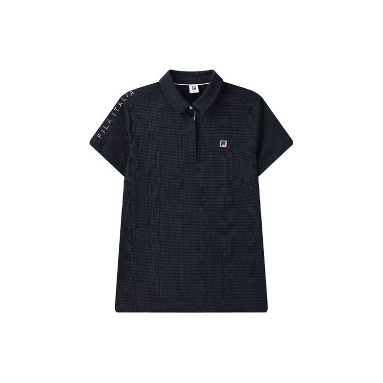 

FILA Solid Color Golf Polo Shirt Women tops Legendary-Blue A11W125156F-NV S