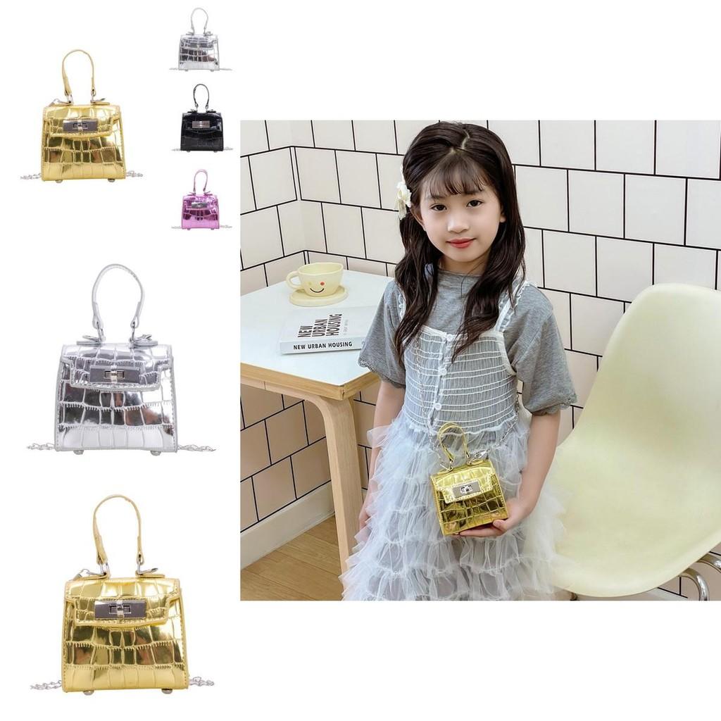 Pu Mini Shoulder Bag For Kid With Laser Stone Texture And Breathable Durable Material