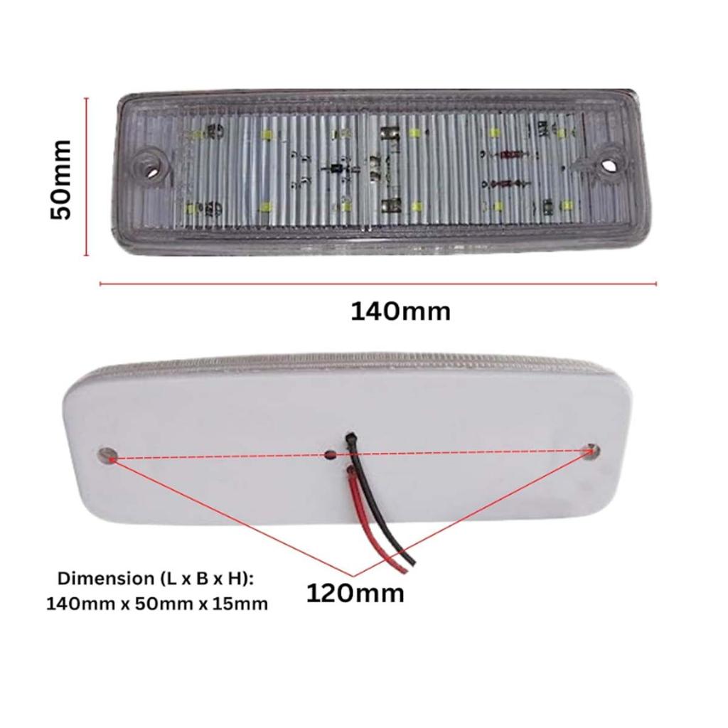LED Seitenmarkierungsleuchten Set 6 Superhelle LEDs für LKW Anhänger Lastwagen Bus und andere Nutzfahrzeuge 12v (klar)
