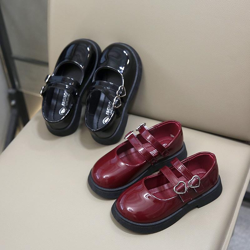 Girls' leather shoes 2025 spring and autumn new little girl loafers soft-soled shoes medium and older children's performance shoes children's flat s