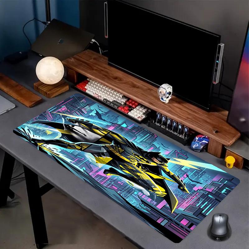 Batman Print Mouse Pad, Anti‑Slip Desktop Keyboard Mat, for PC Laptop Gaming Working Daily Use, Cool Festival Surprise Gift