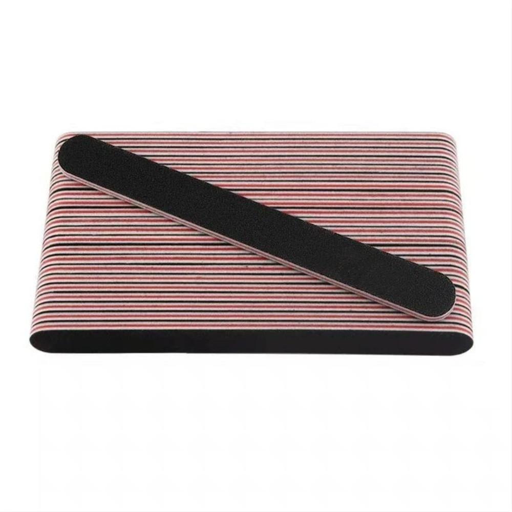 RHJB 25 Pieces Black 100/180 Grits Nail Files and Buffers Professional Double Sided Emery Boards Manicure Tool for Acrylic Nails
