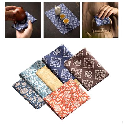 6 Pieces Chinese Absorbent Tea Towel Coffee Maker Mat Non Slip Kitchen Counter for Hotel Home