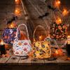 Portable Halloween Candy Bag Non-Woven Pumpkin Candy Bucket Tote Bag Candy Bucket Kids Party