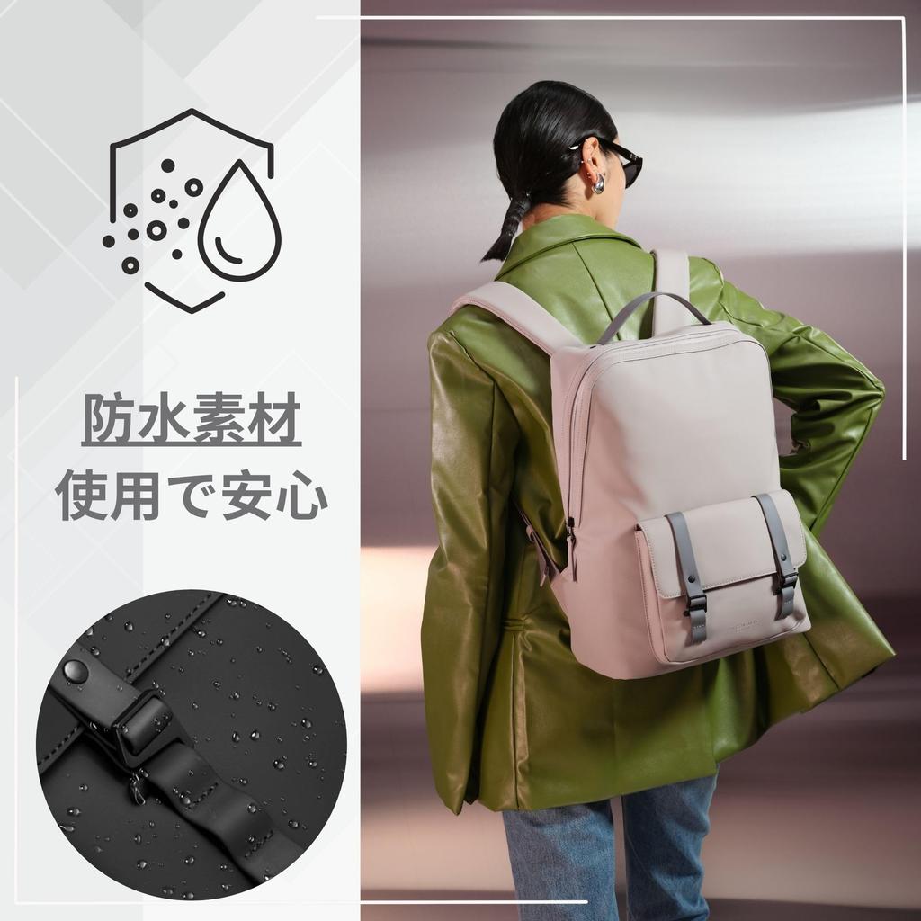 GASTON LUGA Splash Org. Backpack 15" (Black) - Lightweight, Waterproof Backpack for 11-inch and 15-inch Laptops and Tablets, Perfect for Commuting To
