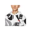 Nike Logo Printed Casual Hoodie Long Sleeve Sweatshirt Men Sweatshirt White CJ6312-010
