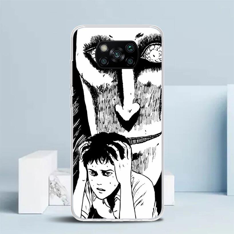 Japanese Horror Comic Anime Phone Case For Xiaomi Poco F7 Ultra X5 X6 X7 Pro M7 Redmi 15C 15 13C 13 12C 12 10C 10 10A 9 9C 9A 9T