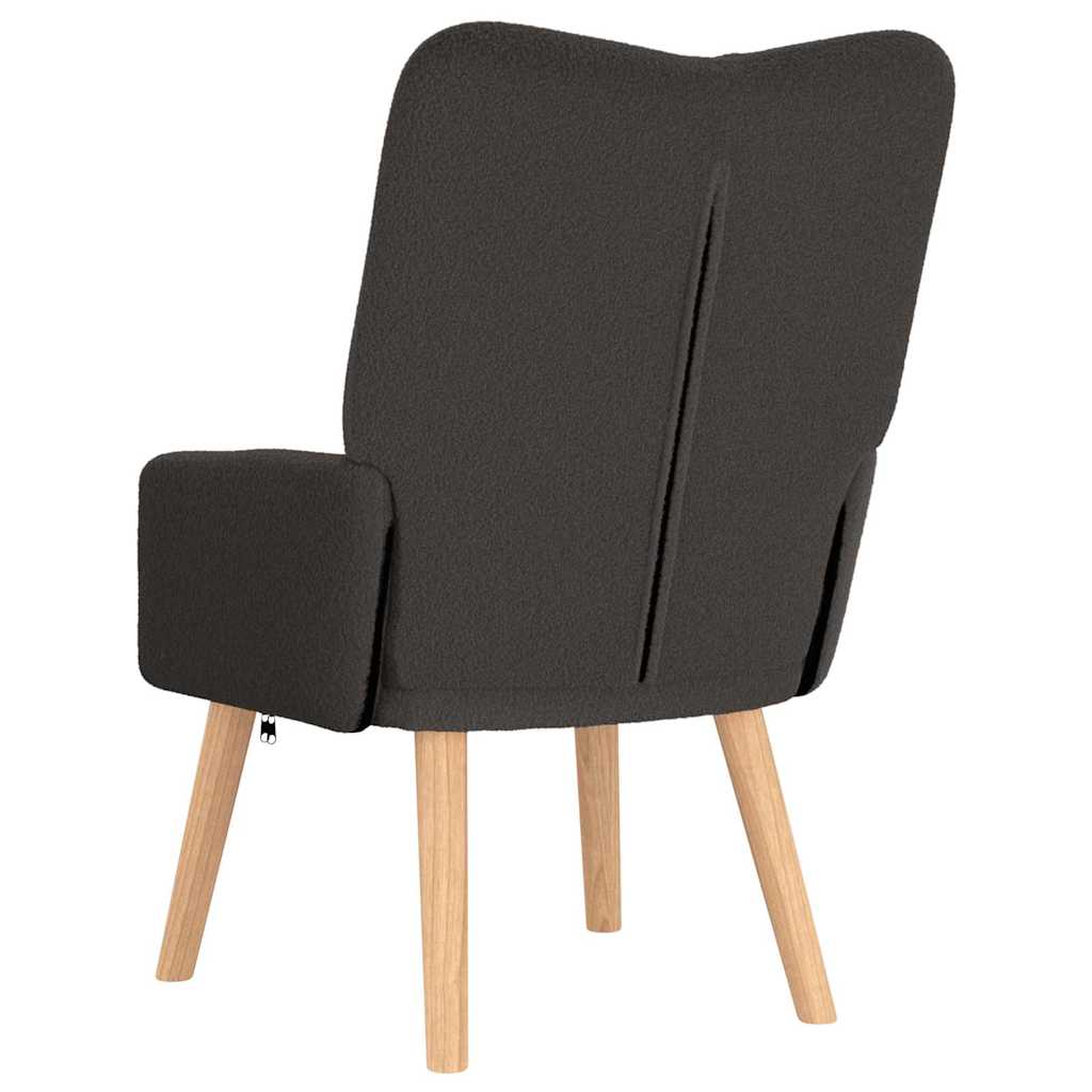 Armchair Dark Gray 63 x 67 x 94 cm Fabric and Plywood