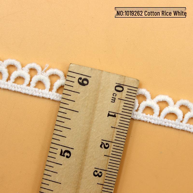 Water Soluble Lace Embroidery Collar - DIY Sewing Material Crescent Edge Cotton 