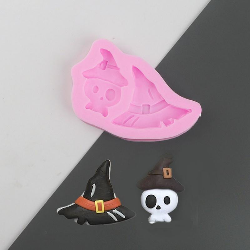 Cartoon Halloween Fondant Chocolate Mold Cake Decorating Tools Skull Bat Tombstone Baking Silicone Mold Easy to Clean