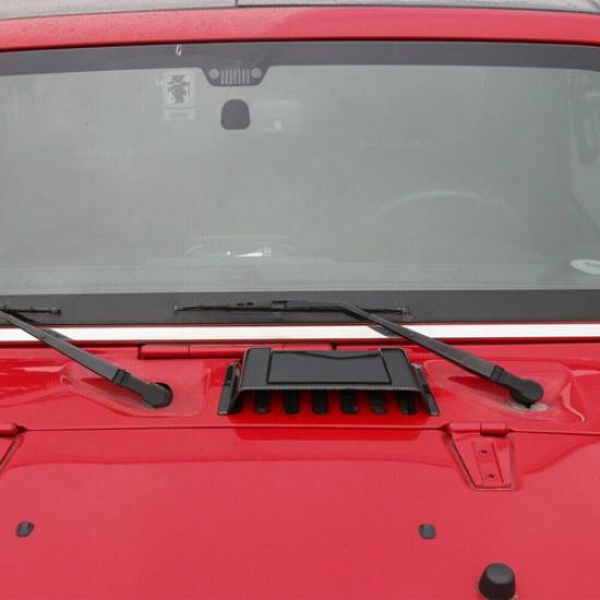 Carbon Fiber Hood Vent Hood Scoop Vent Cover for 1997-17 Jeep Wrangler TJ JK JKU