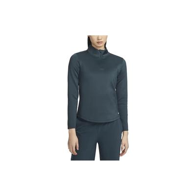 Therma-FIT One AS Langarm-T-Shirt mit halbem Reißverschluss für Damen Tops Tiefdschungelgrün DD4946-328