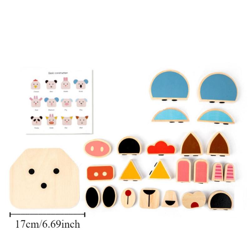 Montessori 3D Animal Puzzles Toys Character Shape Matching Game  Thinking Training