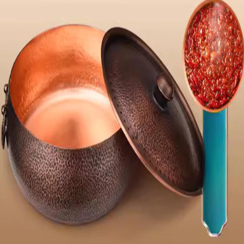 ZISIZ Handmade Copper Hot Pot for Induction & Cassette Stoves